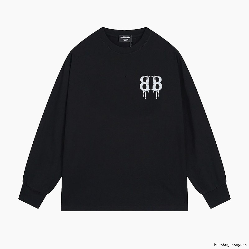 Balenciaga's dark style black long T-shirt