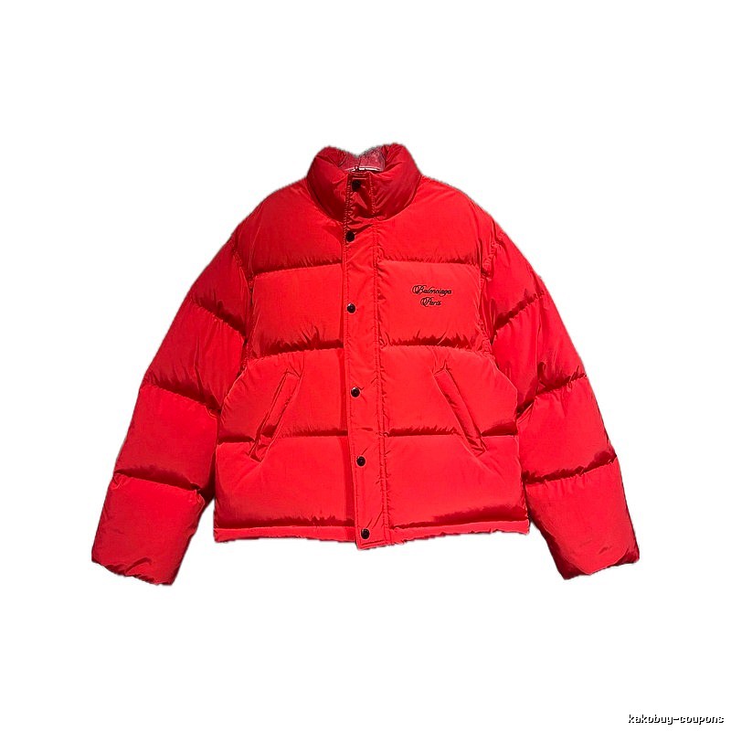 Balenciaga's red trendy and cool down jacket
