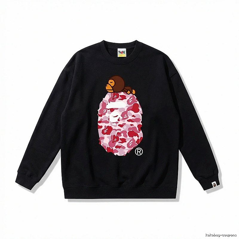 Bape Ape Head Camouflage Style Black Sweatshirt