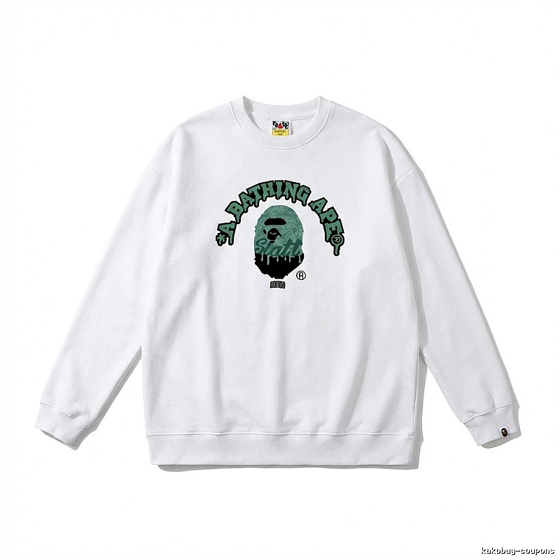 Bape Ape Head Cool White Sweatshirt