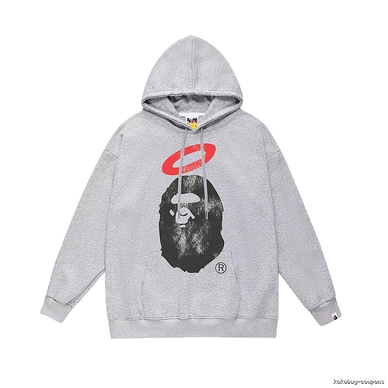 Bape Ape Head Grey Hoodie