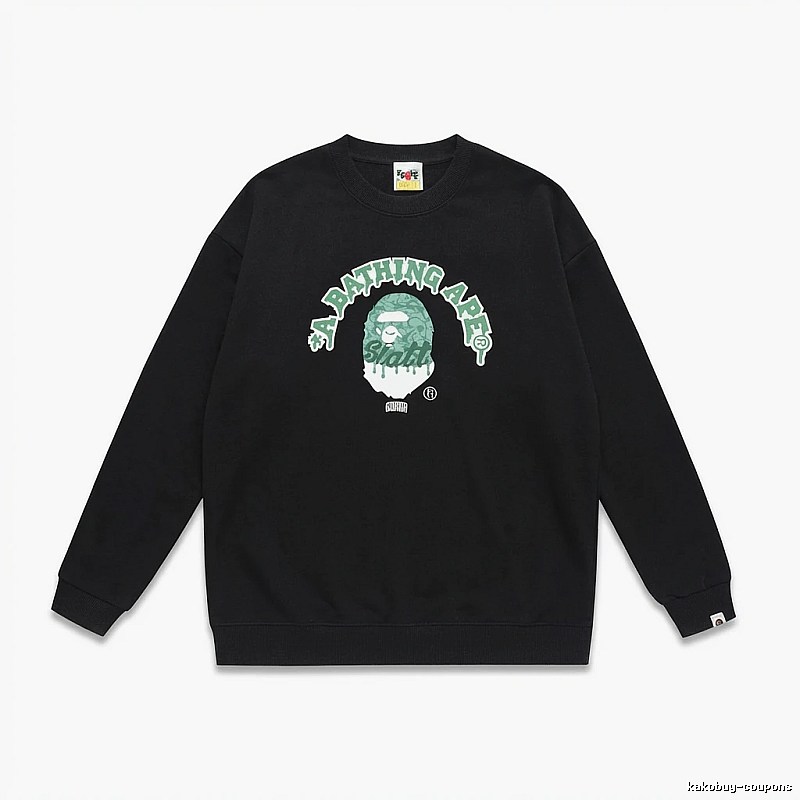 Bape Ape Head Trendy Cool Black Sweatshirt