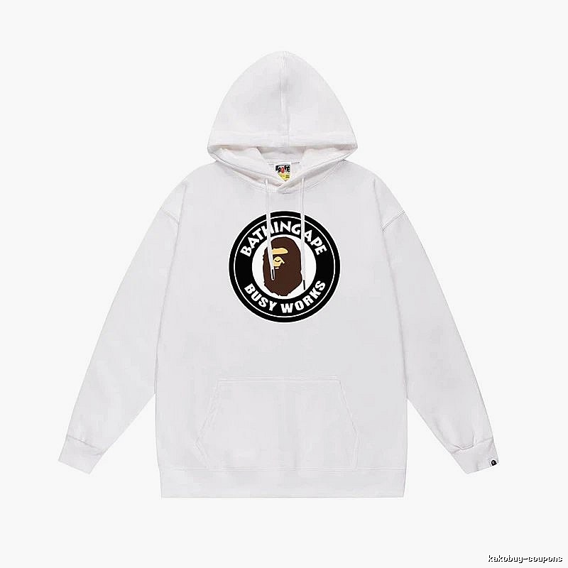 Bape Black Label Casual Style White Hoodie