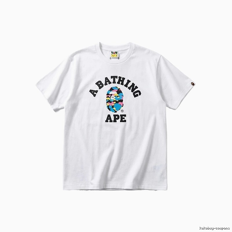 Bape Camouflage Alphabet White T-shirt