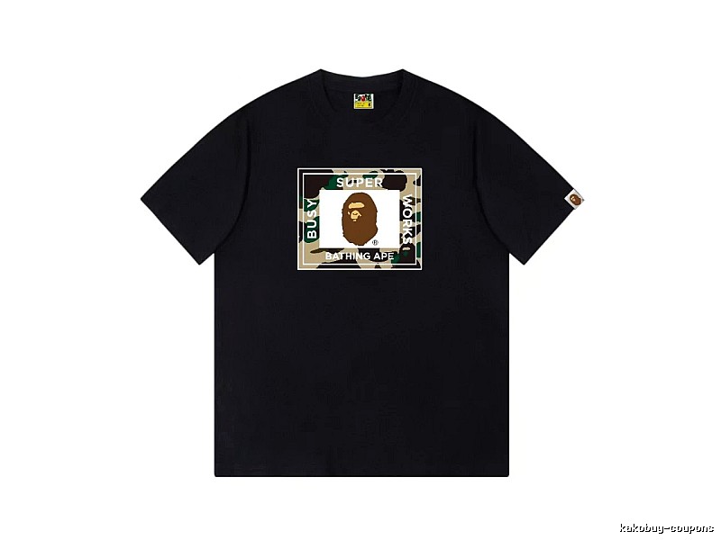 Bape camouflage style black T-shirt