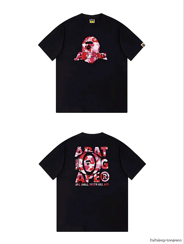 Bape camouflage-style black T-shirt
