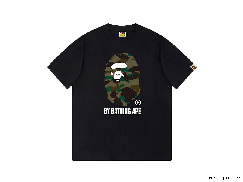 Bape camouflage style black T-shirt