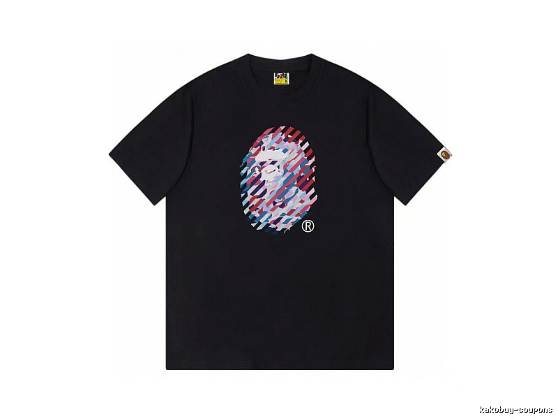 Bape camouflage style black T-shirt