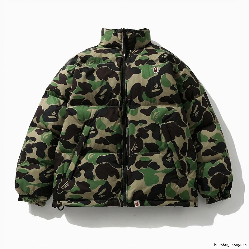Bape camouflage-style down jacket