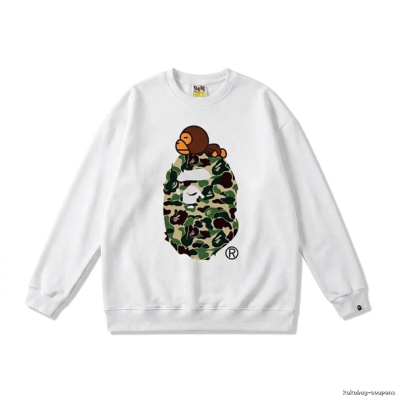 Bape camouflage style white sweatshirt