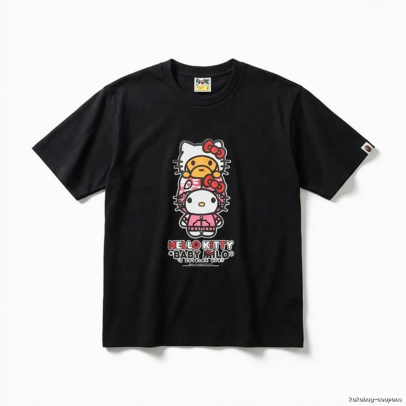 Bape Co-branded Hello Kitty Black T-shirt
