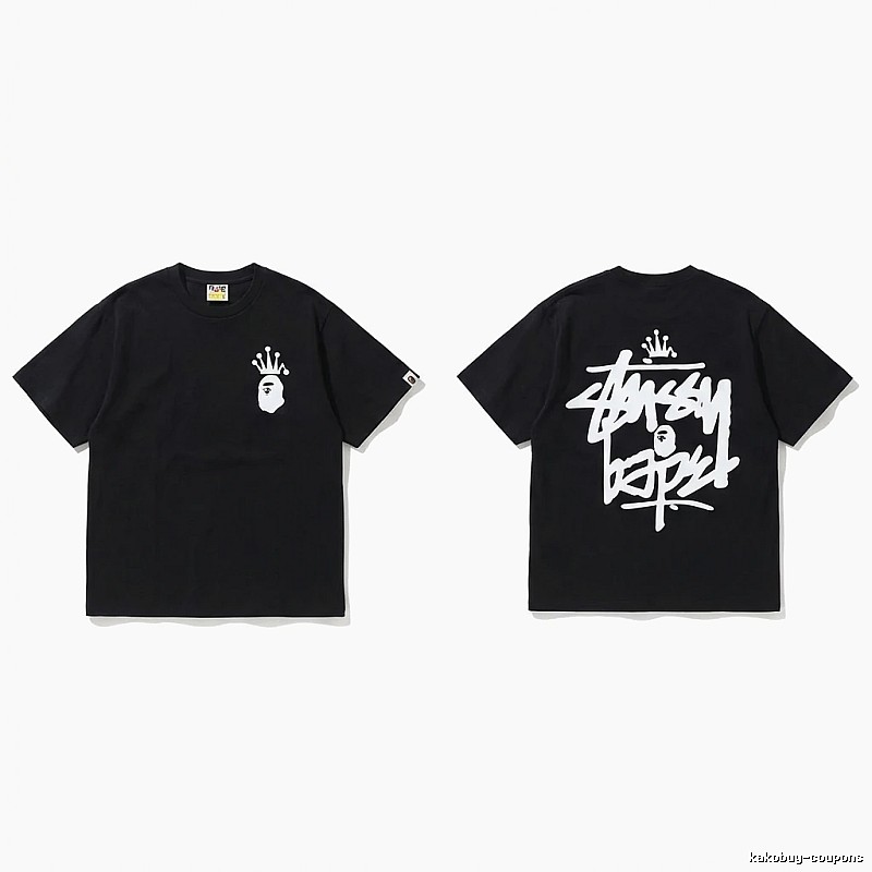 Bape Crown Graffiti Style Short-Sleeve Shirt