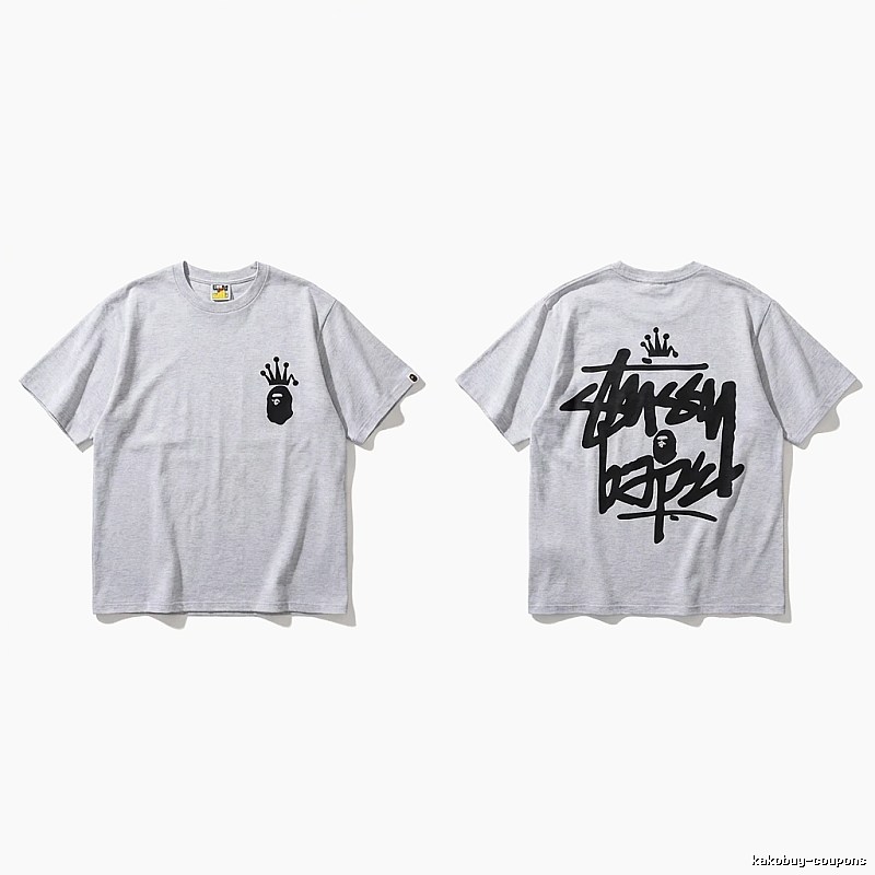 Bape Crown Trendy and Cool Style White T-shirt