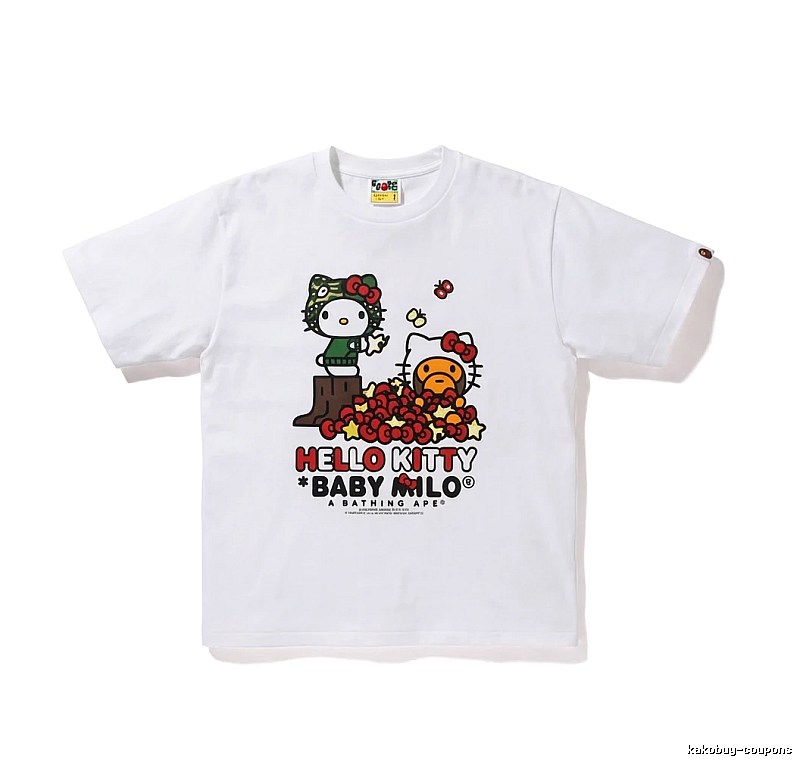 Bape Hello Kitty Co-branded White T-shirt