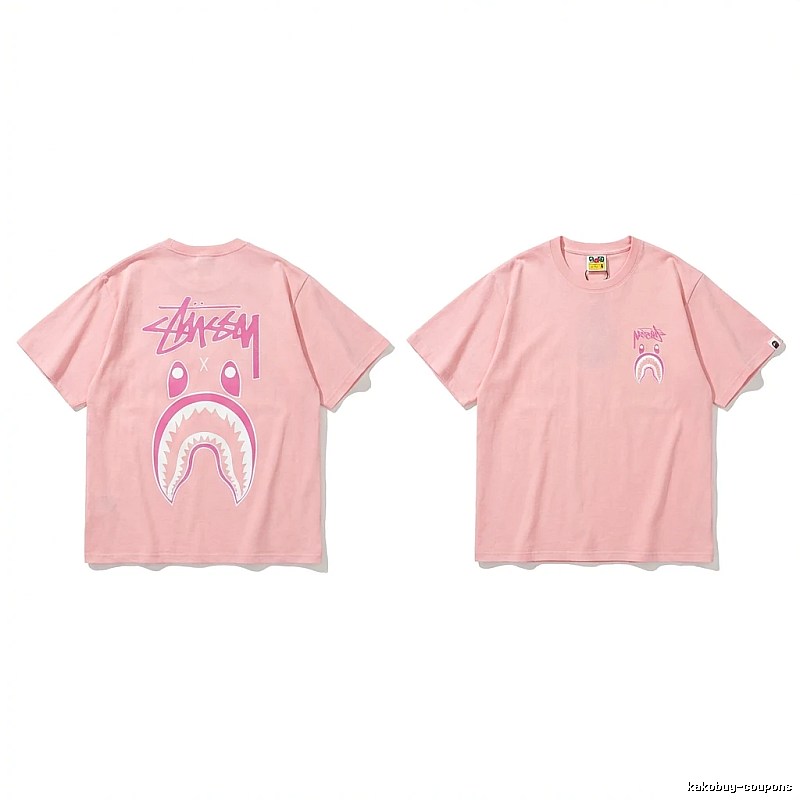 Bape Shark Co-branded Pink T-shirt