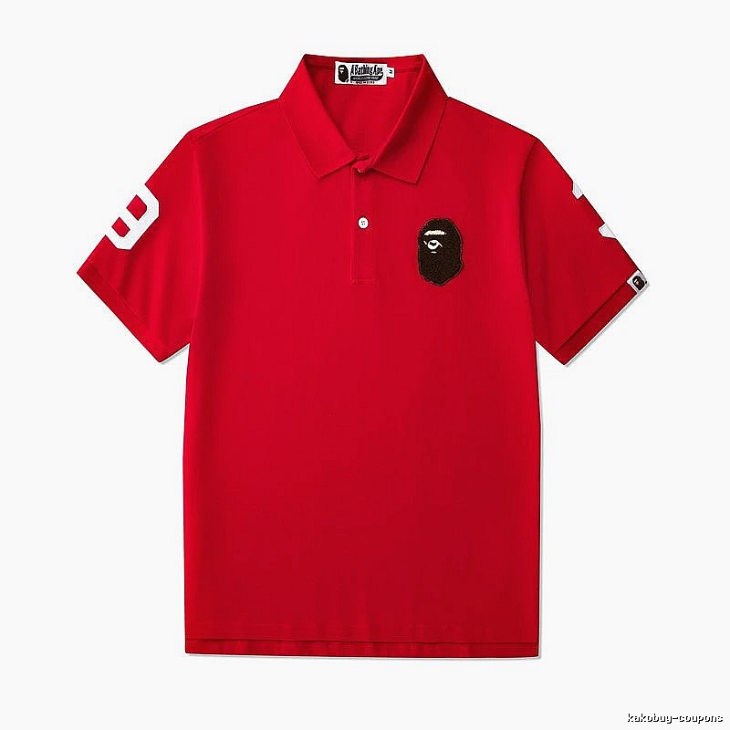 BAPE Travel Polo shirt White Polo Ape with Modern Look