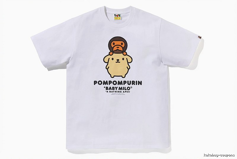 Bape x Pompompurin Co-branded Short-sleeve White