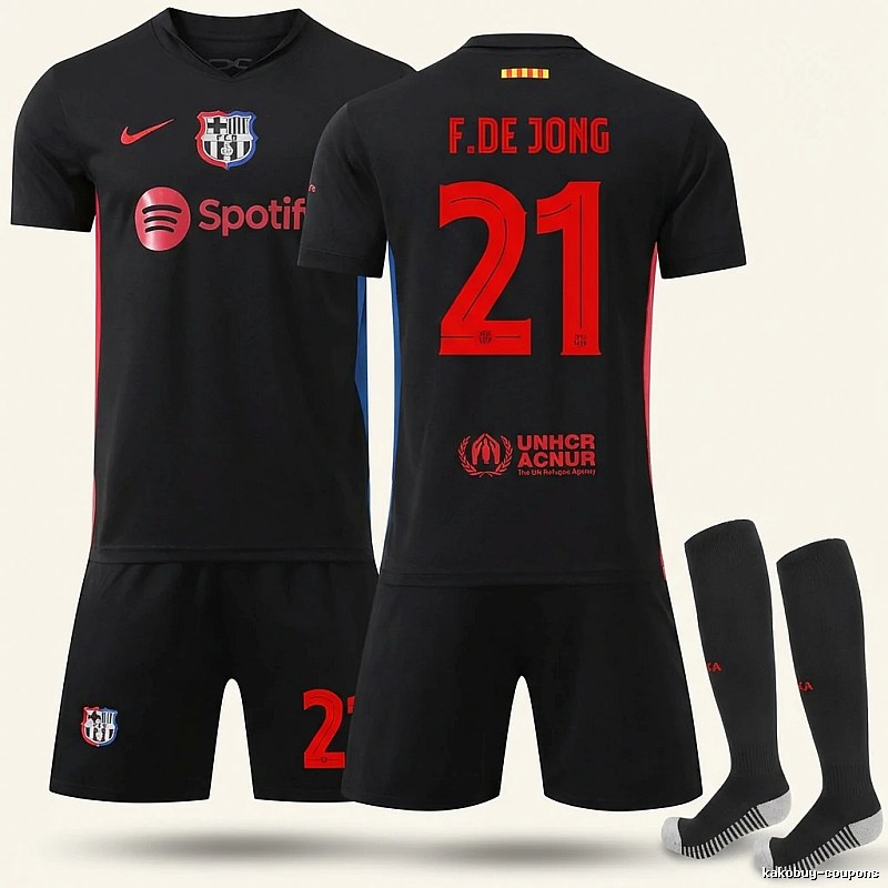 Barcelona De Jong series black jerseys