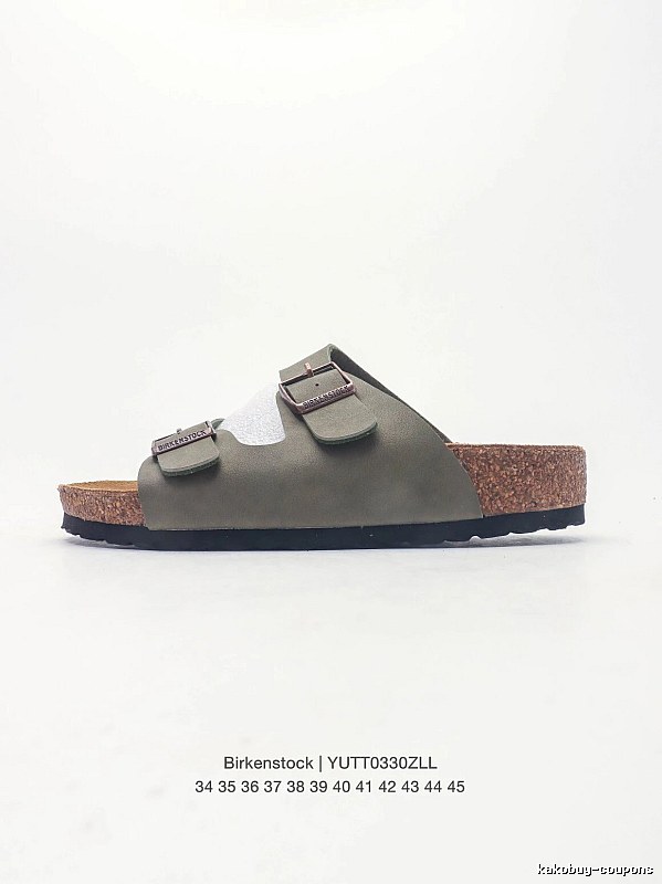 Birkenstock Arizona Casual-style Olive Green Slide Sandals