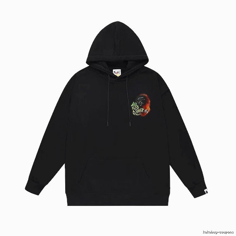 Black hoodie with Bape ape head print