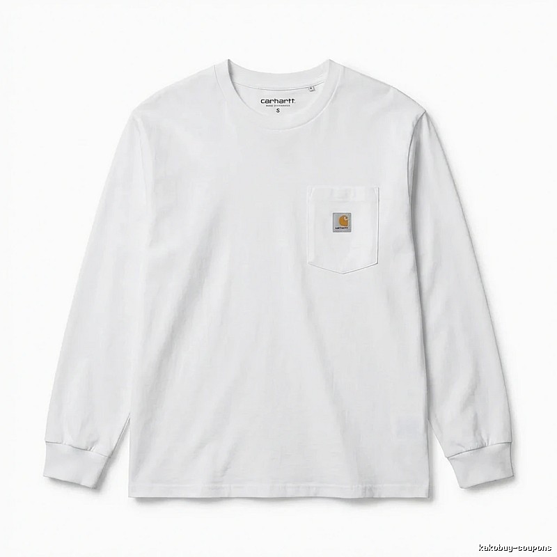 Carhartt minimalist style white long-sleeve