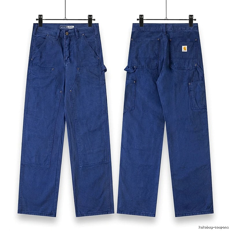 Carhartt workwear style blue long trousers