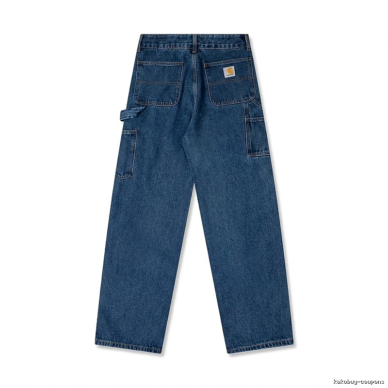 Carhartt workwear style dark blue jeans