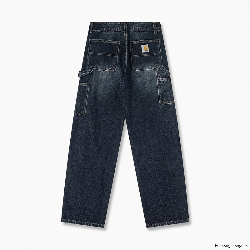 Carhartt workwear style dark denim jeans