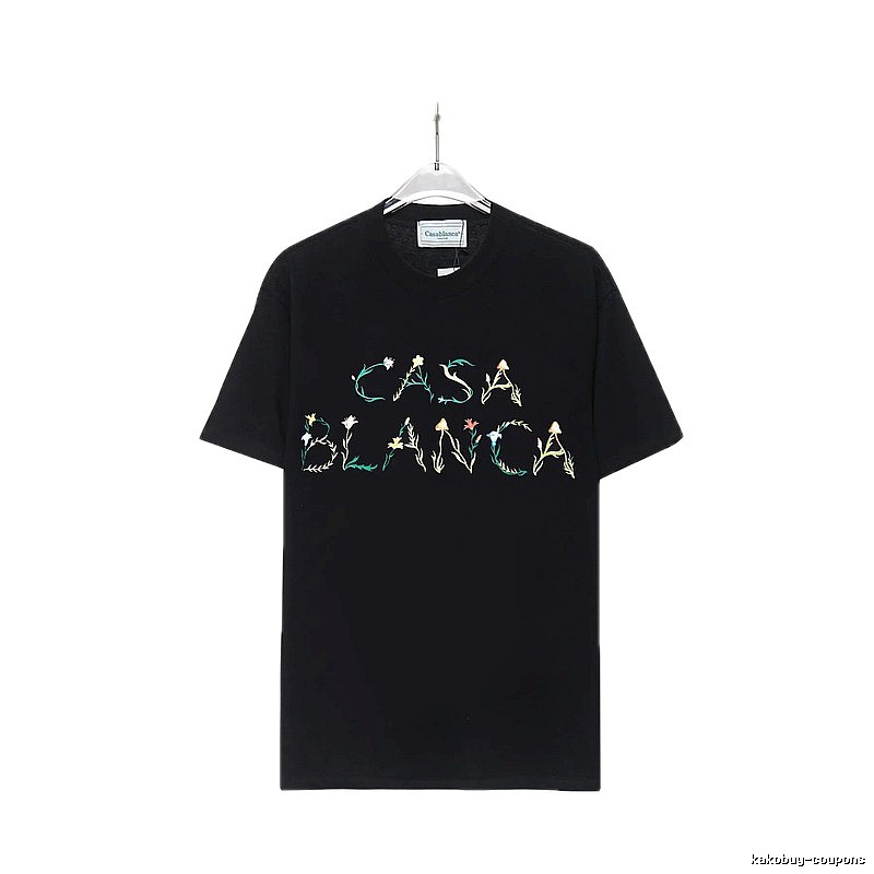Casablanca Floral Style Black T-shirt