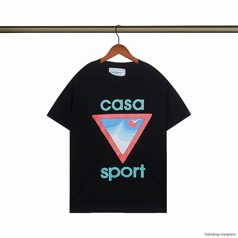 Casablanca - printed casual - style black T - shirt