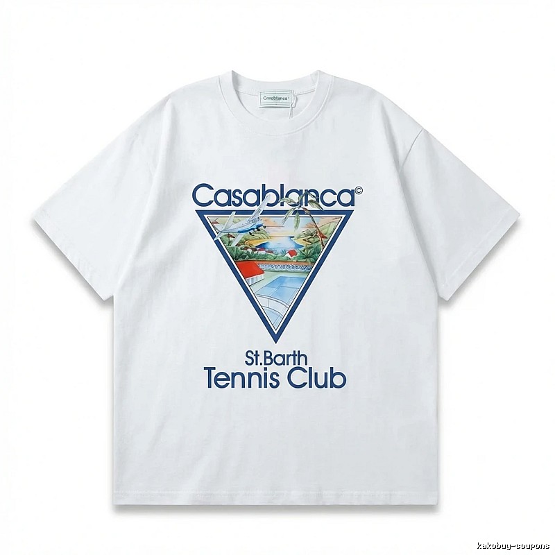 Casablanca Printed Casual White T-shirt