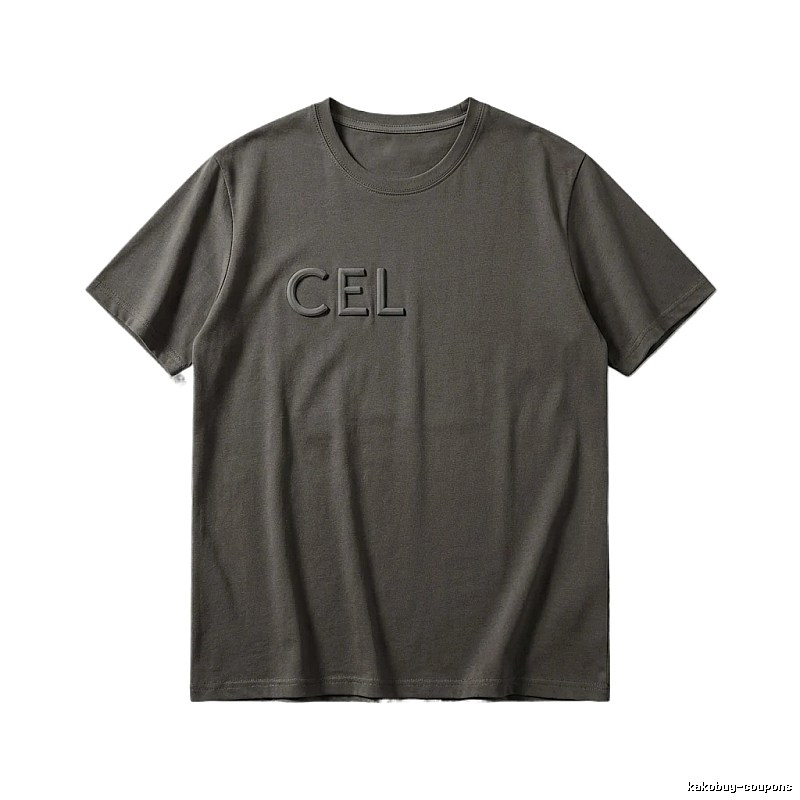 CELINE minimalist style dark gray T-shirt