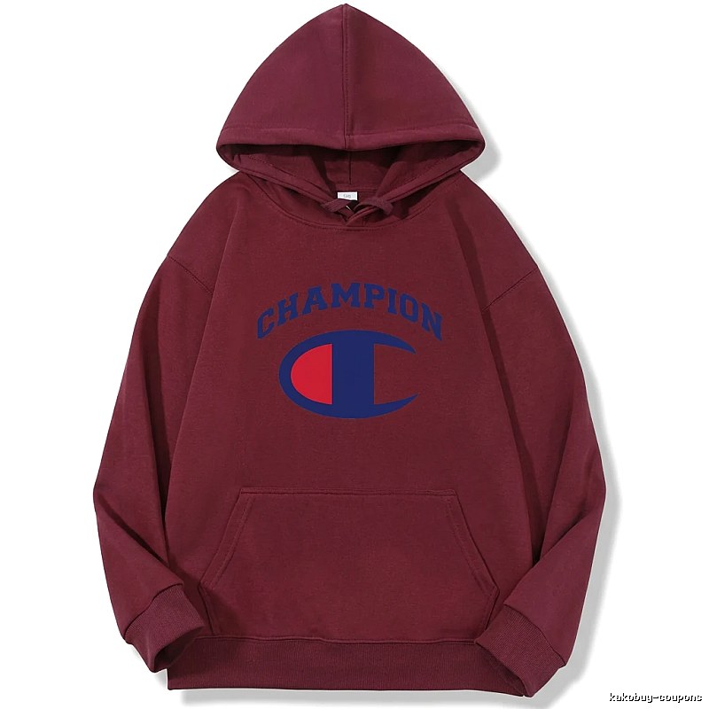 Champion classic burgundy hooded sweatshirt