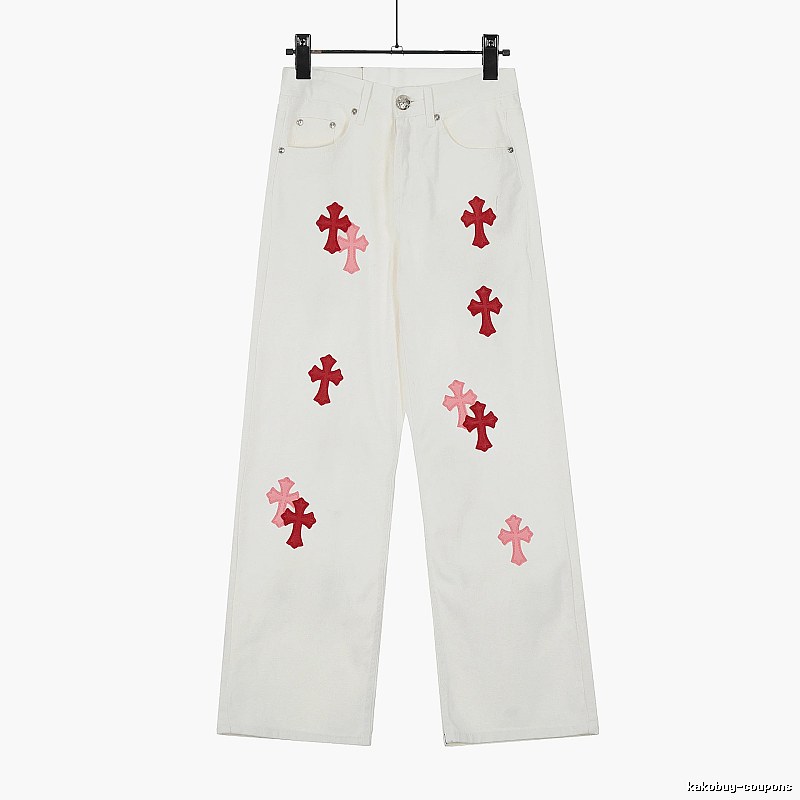 Chrome Hearts Casual Graphic jeans Light Denim Jeans for Streetwear Looks