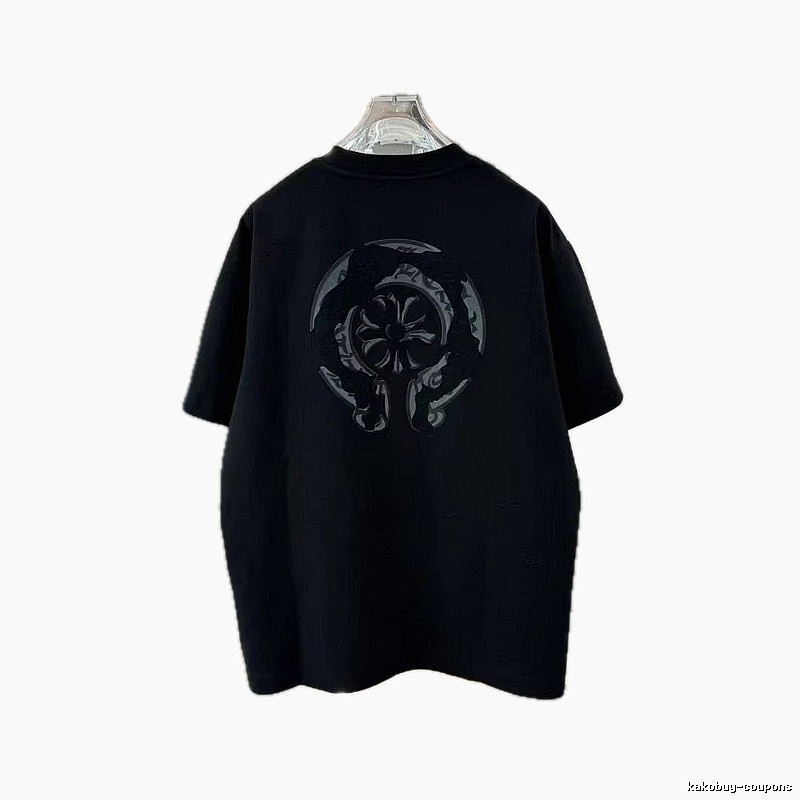 Chrome Hearts Circular Relief Street Style Black Short-sleeve T-shirt