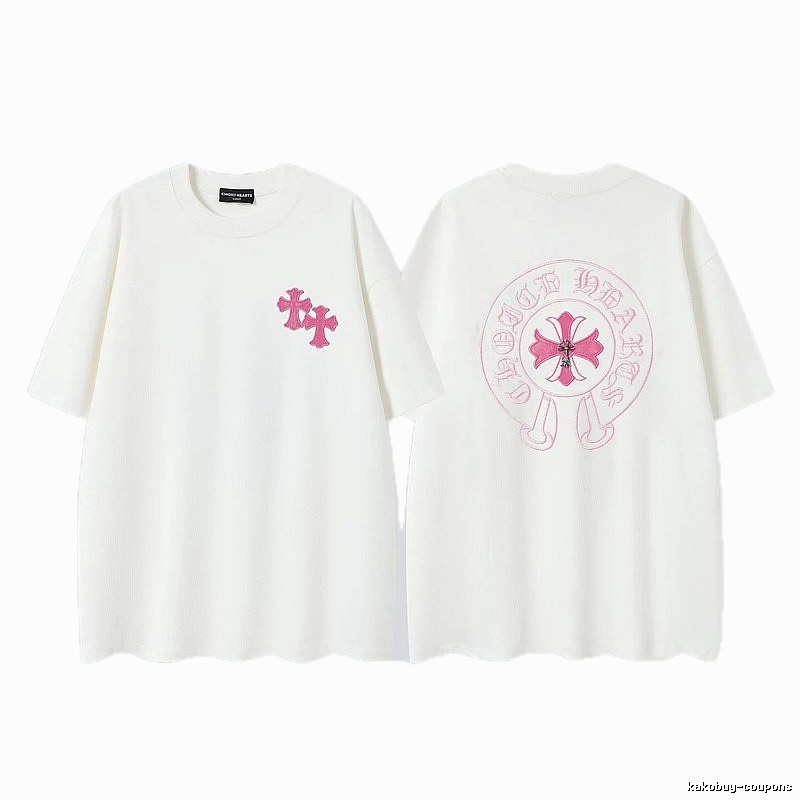 Chrome Hearts Cross Embroidered Street-style Off-white T-shirt