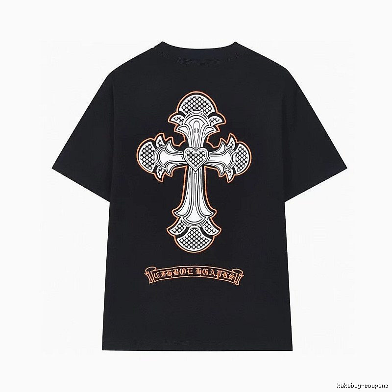 Chrome Hearts Cross Gothic Style Black Short-sleeve T-shirt