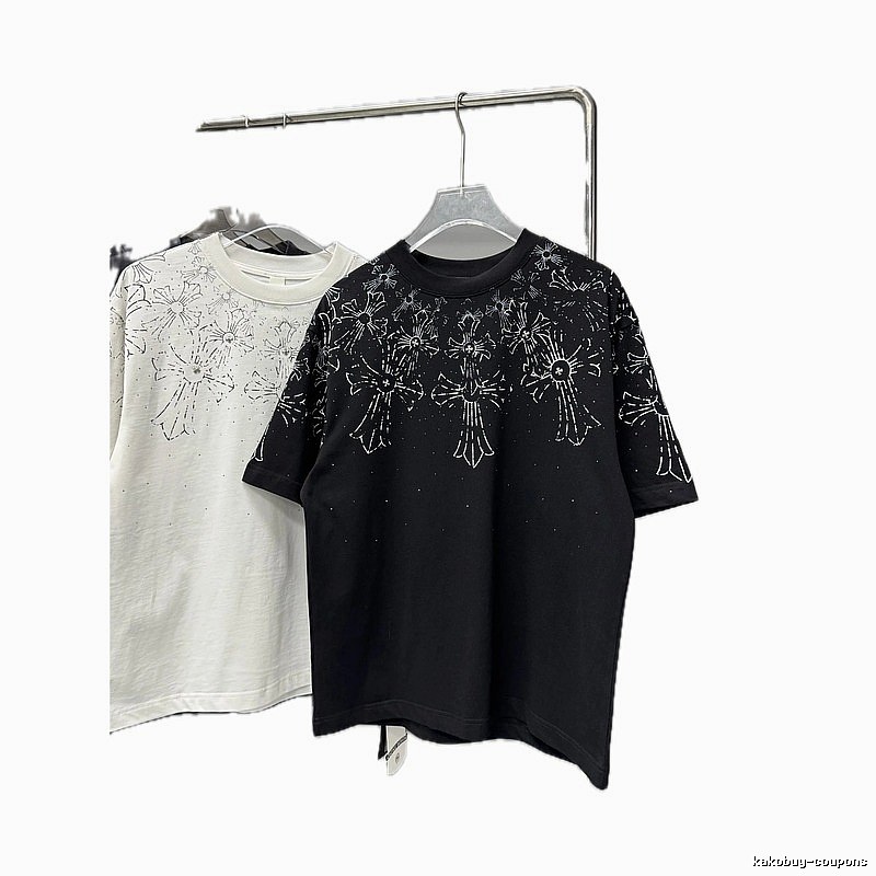 Chrome Hearts Cross Print Street Style Black T-Shirt