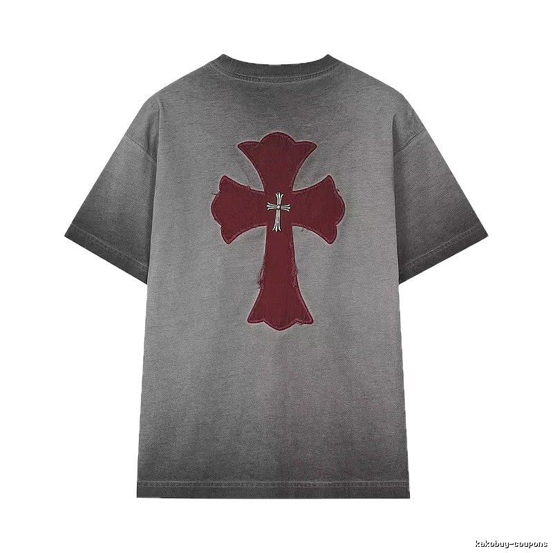 Chrome Hearts Cross Series Vintage Distressed Smoky Gray T-Shirt