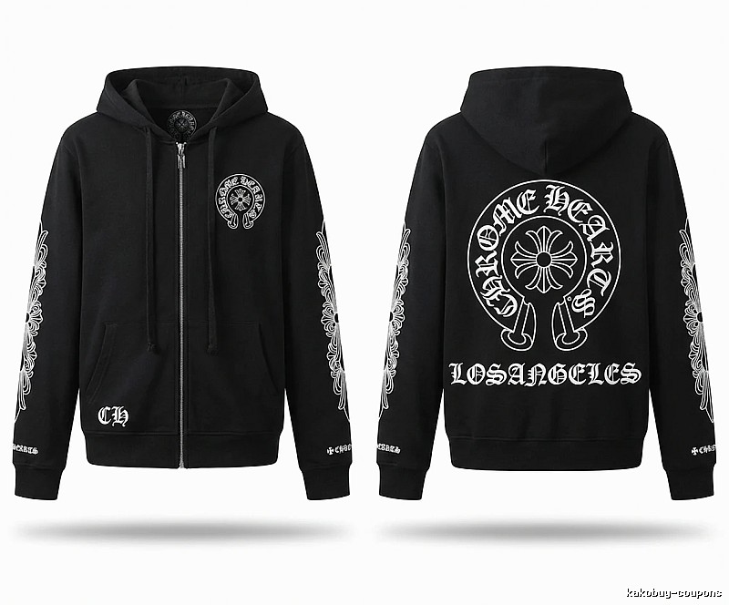 Chrome Hearts dark style black cardigan