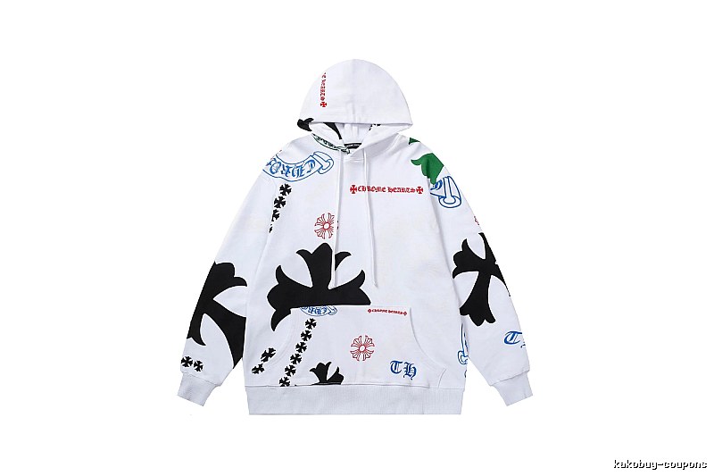 Chrome Hearts Gift Ready Cross graphic hoodie Black Blue Cross with Fresh Pattern