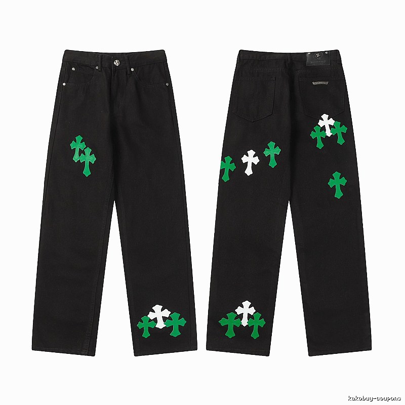 Chrome Hearts Gift Ready Graphic jeans Light Denim Jeans with Fresh Pattern