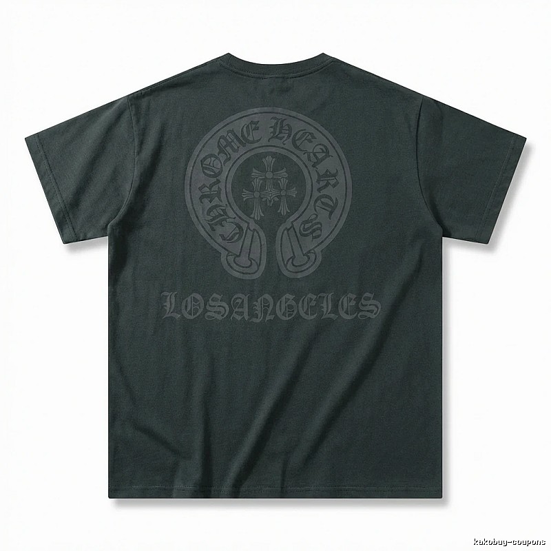 Chrome Hearts Gothic Style Dark Grey T-shirt