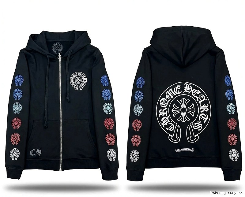 Chrome Hearts Printed Trendy and Cool Black Coat
