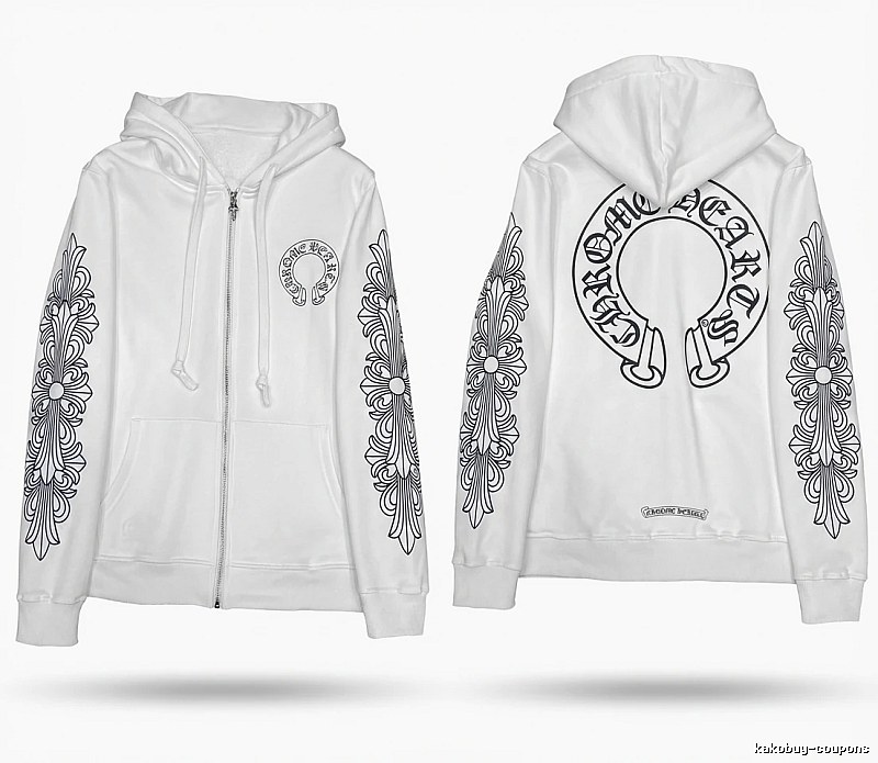 Chrome Hearts Printed Trendy and Cool Style White Hoodie