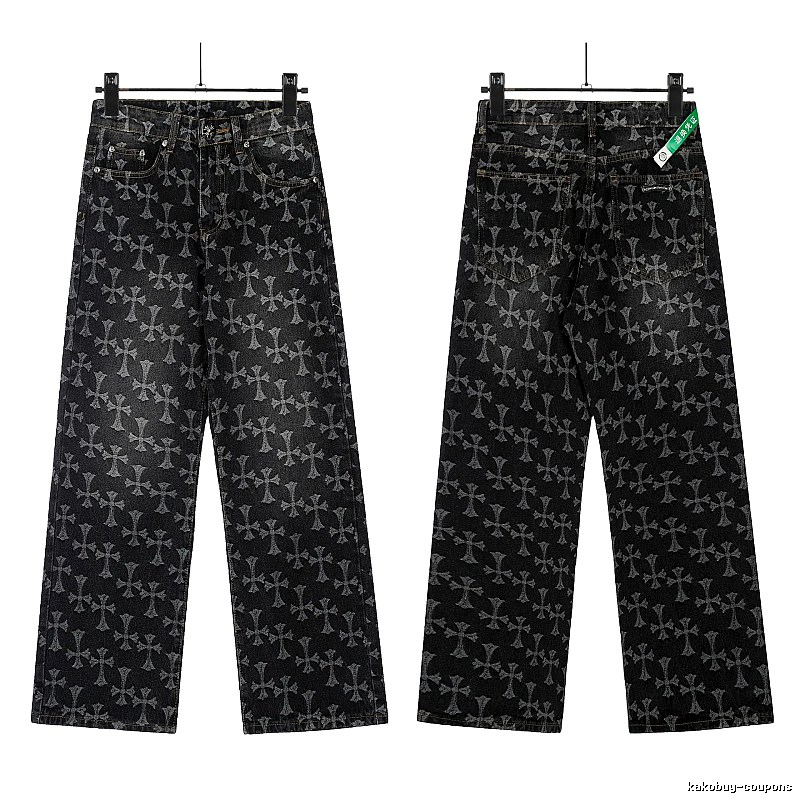 Chrome Hearts Statement Graphic jeans Light Denim Jeans for Easy Pairing