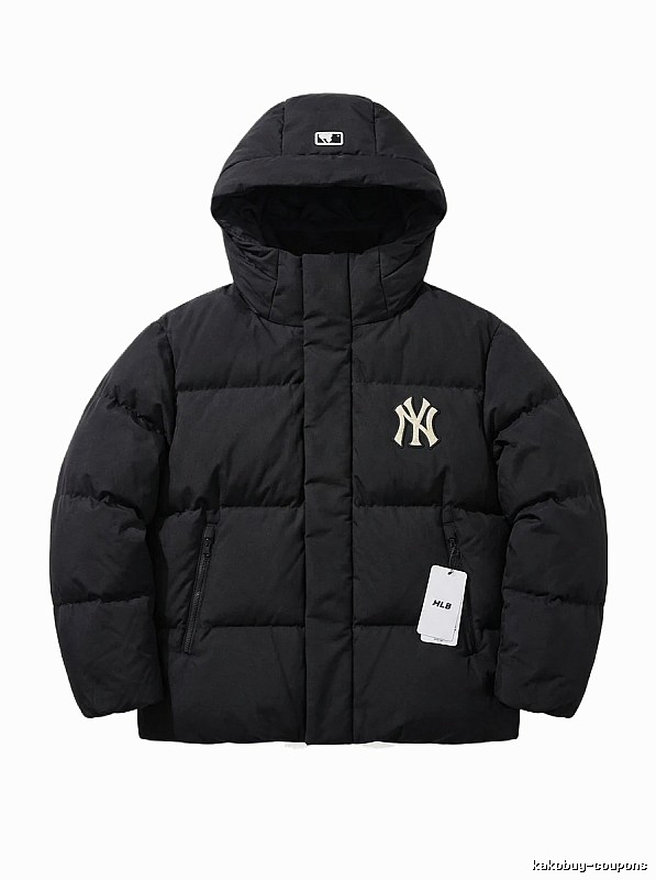 Classic black down jacket of MLB