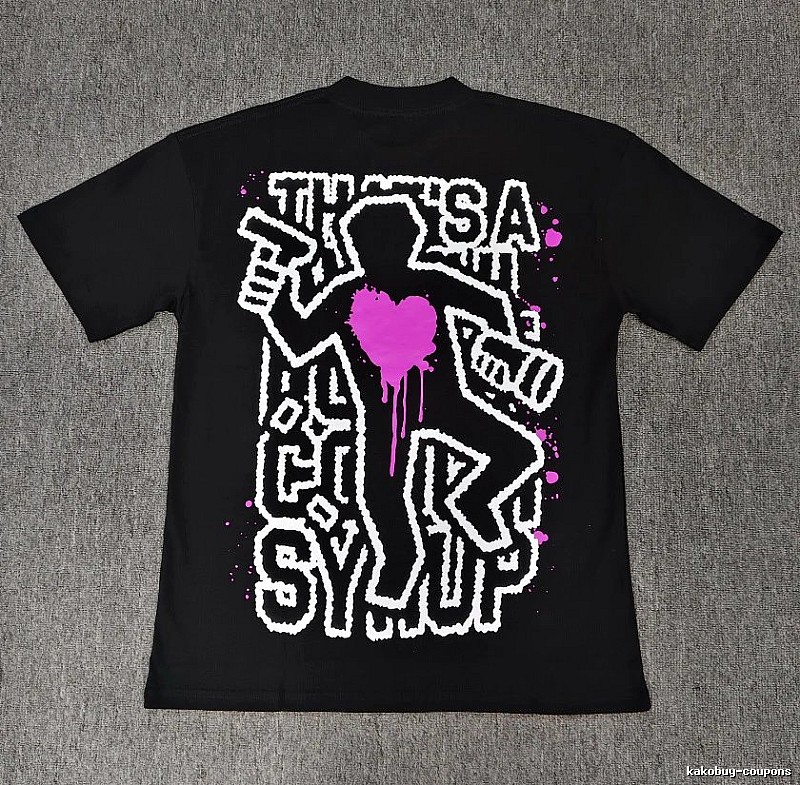 CLOT Heart Graffiti Street Style Black Short-sleeve T-shirt