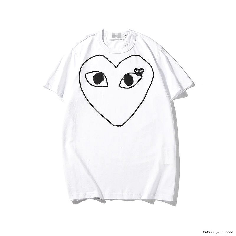 Comme des Garcons PLAY 2023-13 Black Style 2313 Heart Logo T-Shirt Bold Graphic