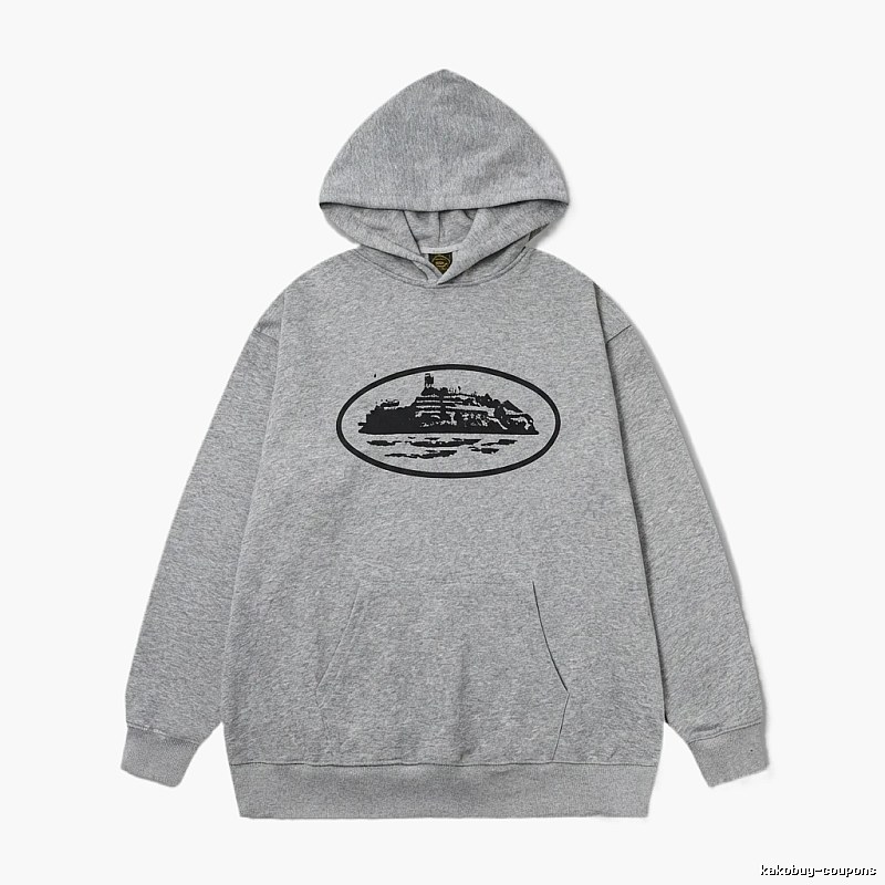 Corteiz grey minimalist hoodie